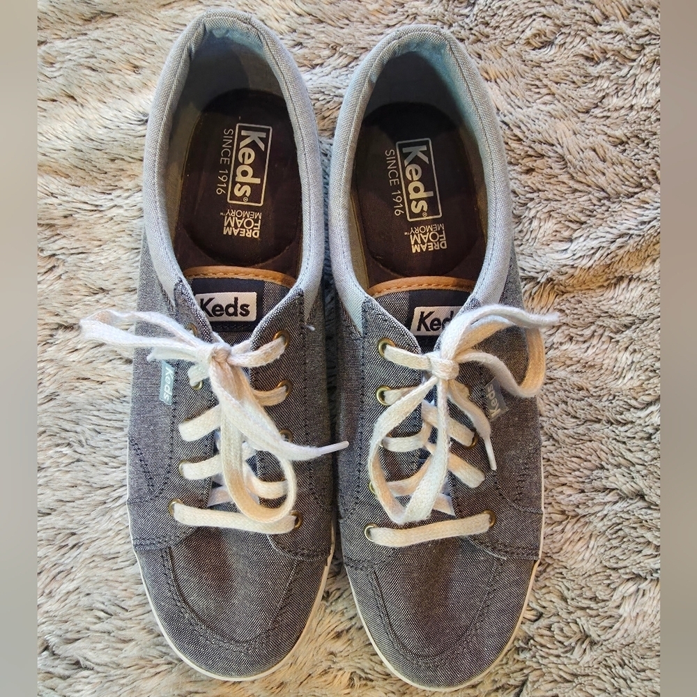 2/$25 Keds Women's Blue Canvas Sneakers. Size 7.5